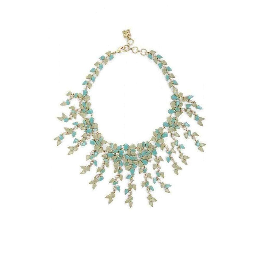 BCBGMAXAZRIA-Drape Leaf Stone Necklace - Runway Catalog