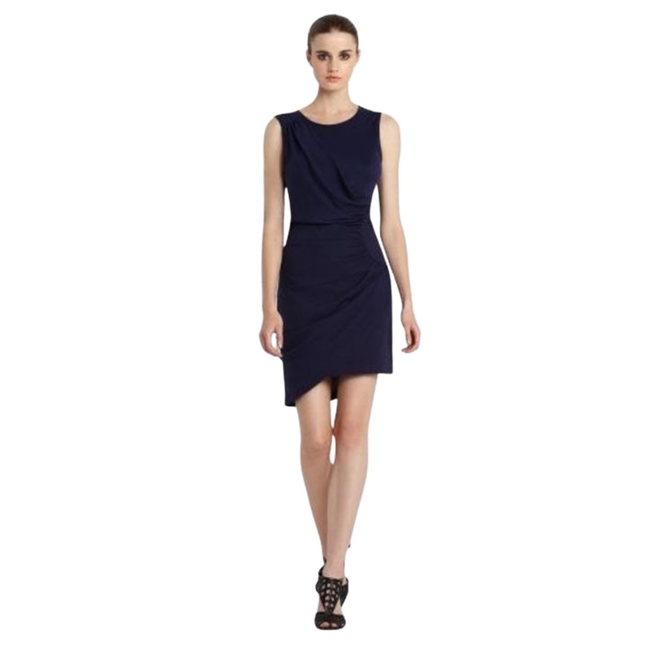 Draped Side Zipper Dress