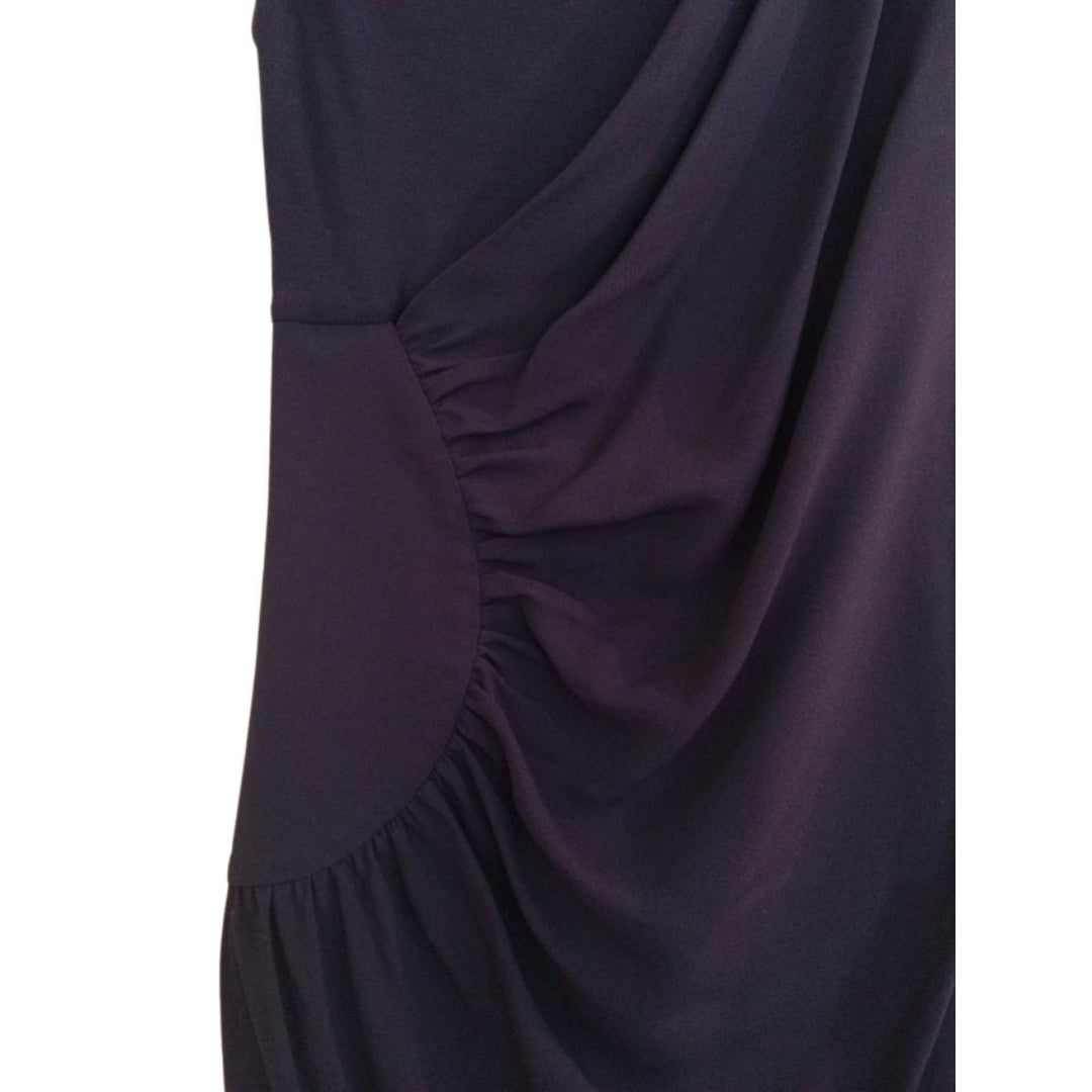Draped Side Zipper Dress