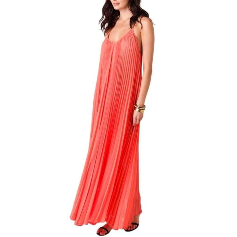 BCBGMAXAZRIA-Edita Sunburst-Pleat Maxi Dress - Runway Catalog