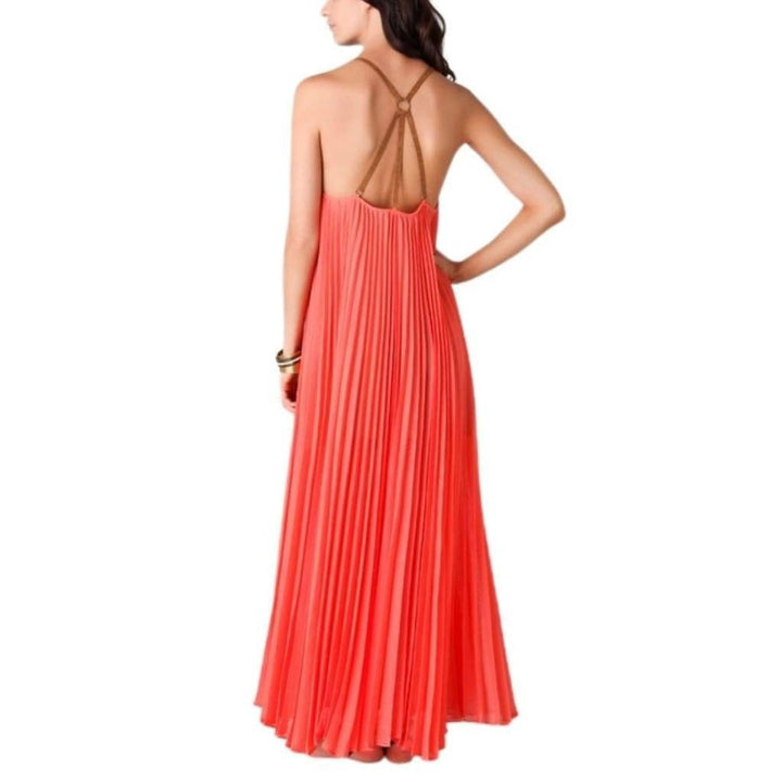 Edita Sunburst-Pleat Maxi Dress