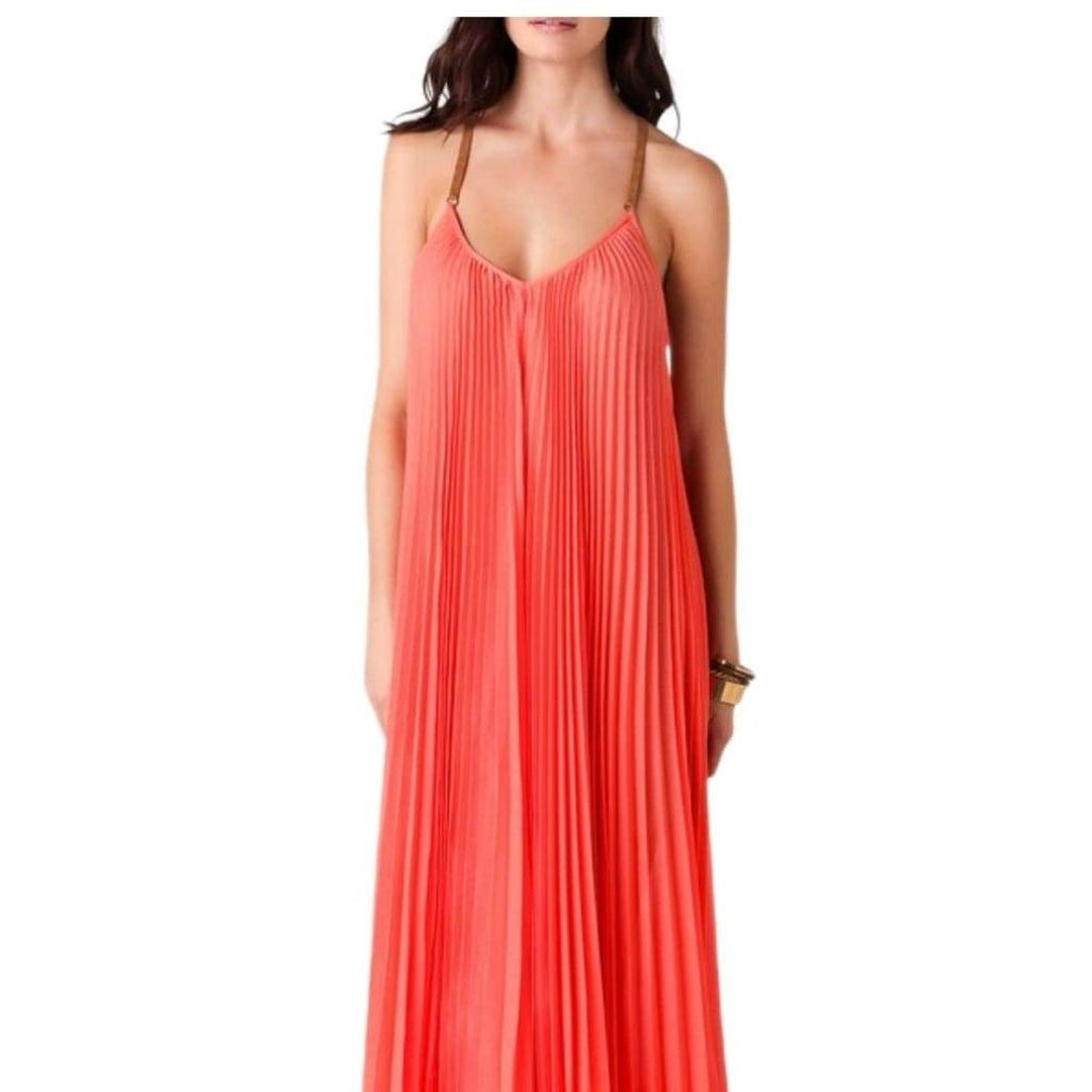Edita Sunburst-Pleat Maxi Dress