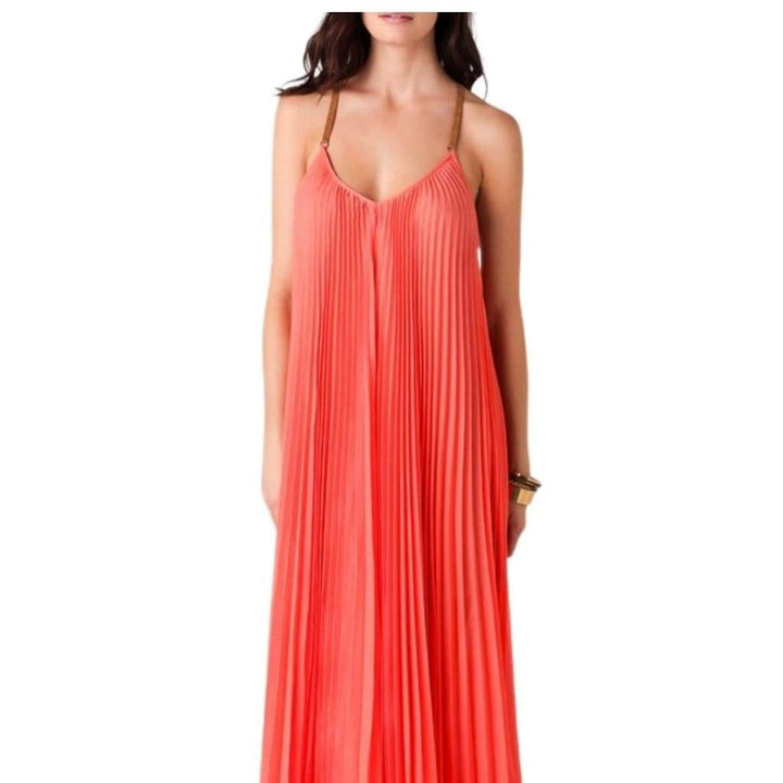Edita Sunburst-Pleat Maxi Dress