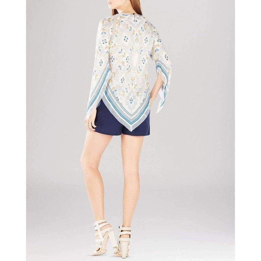 Elyza Print-Blocked Scarf Top