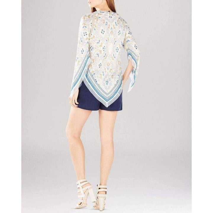 Elyza Print-Blocked Scarf Top