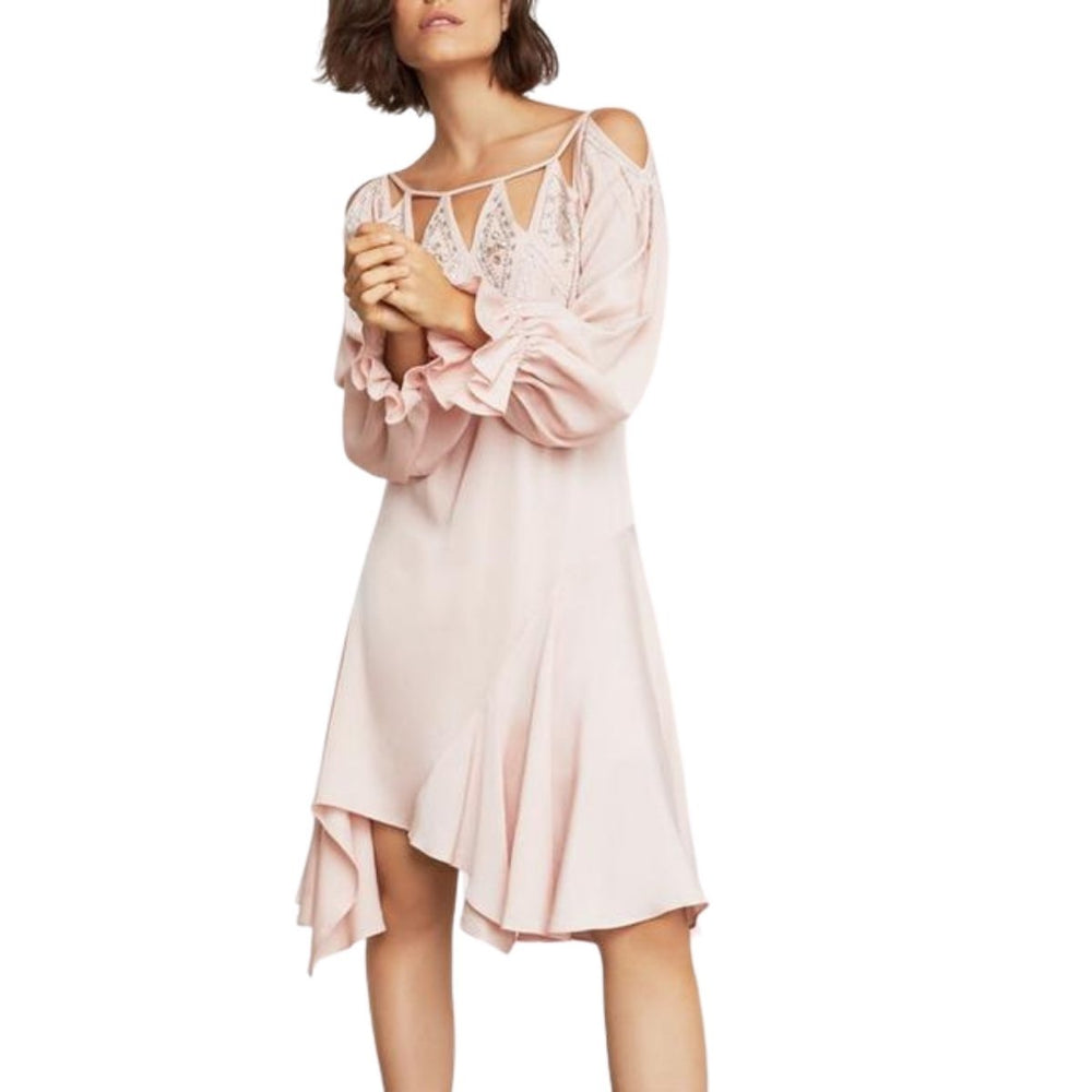BCBGMAXAZRIA-Embellished Cutout-Neck Drop-Waist Dress - Runway Catalog
