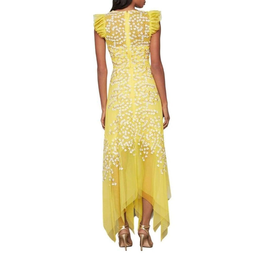 Embroidered Tulle Ruffle Dress