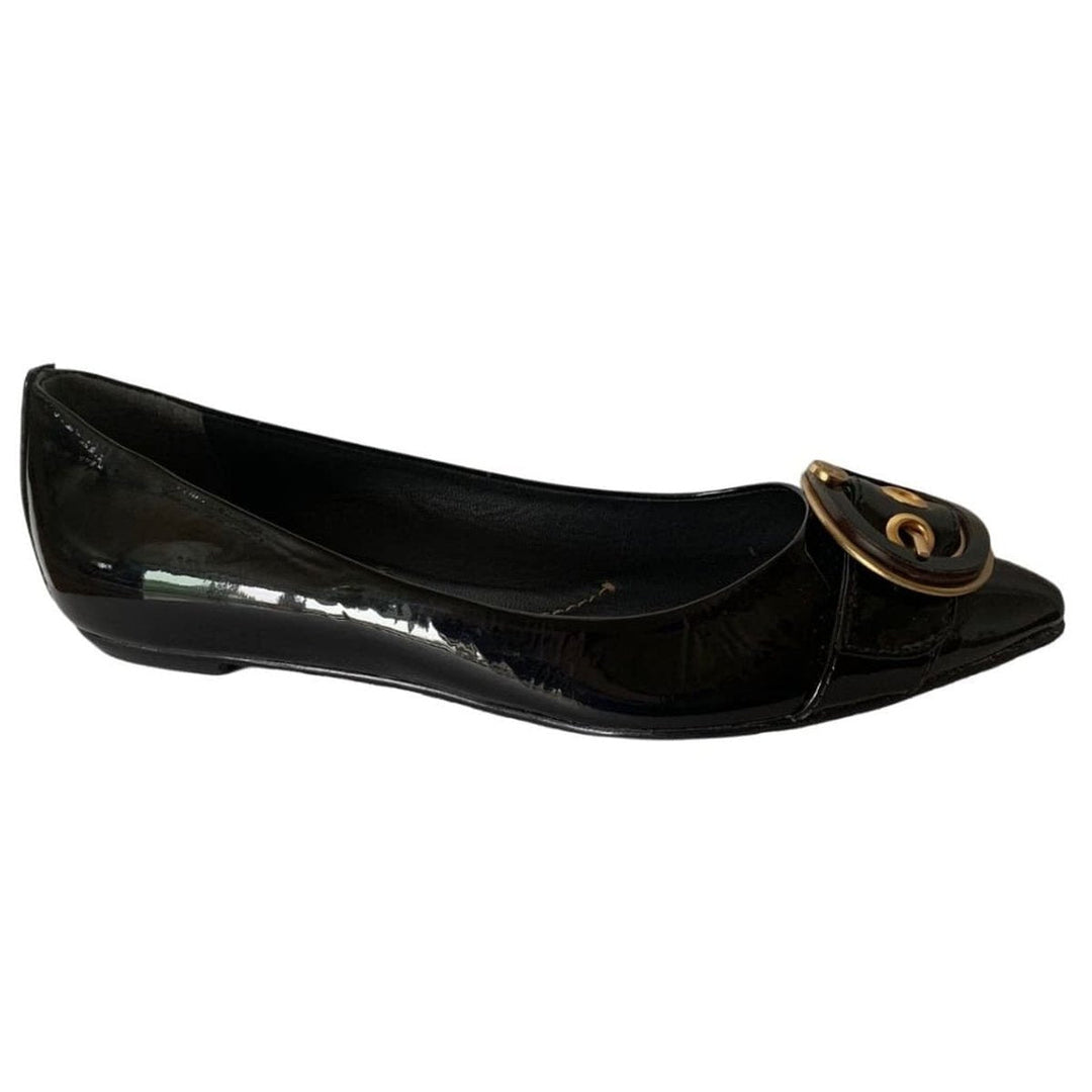 BCBGMAXAZRIA-Emlyn Pointed Toe Patent Leather Flats - Runway Catalog