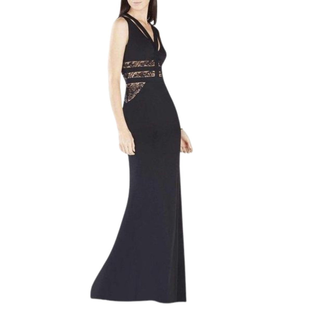 Emyli Lace Blocked V-Neck Dress