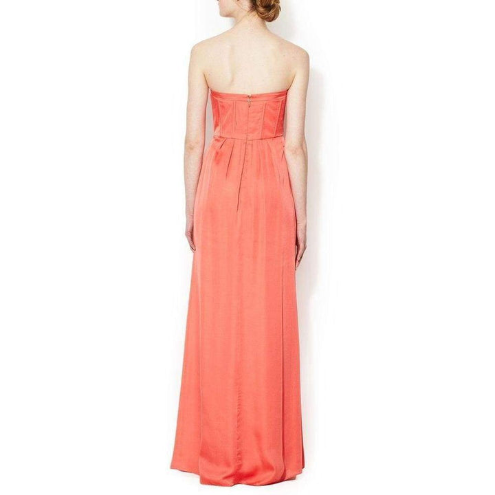 Strapless Fitted Bustier Slit Dress