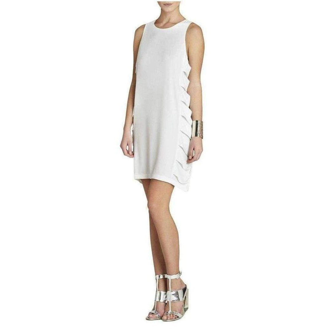 BCBGMAXAZRIA-Eren White Cutout Sleeveless Dress - Runway Catalog