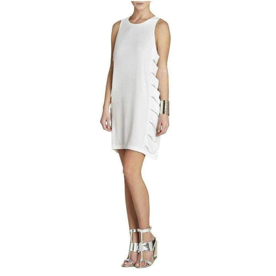 BCBGMAXAZRIA-Eren White Cutout Sleeveless Dress - Runway Catalog