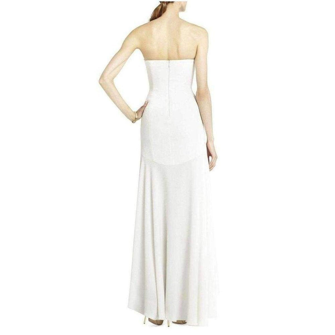 Evangelina Fitted Strapless High-Low Dress