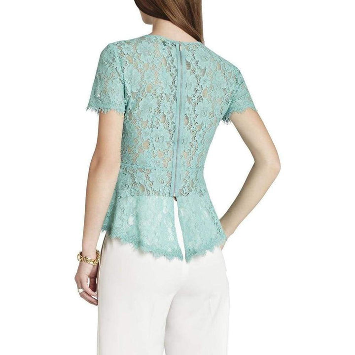Evia Lace Peplum Top