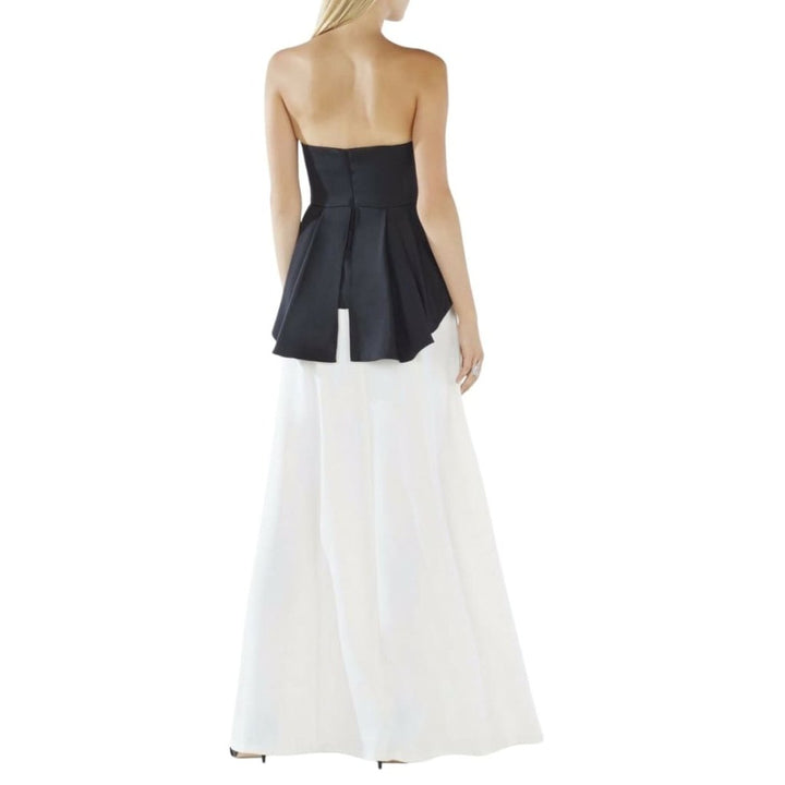 Evianna Color-Blocked Peplum Gown