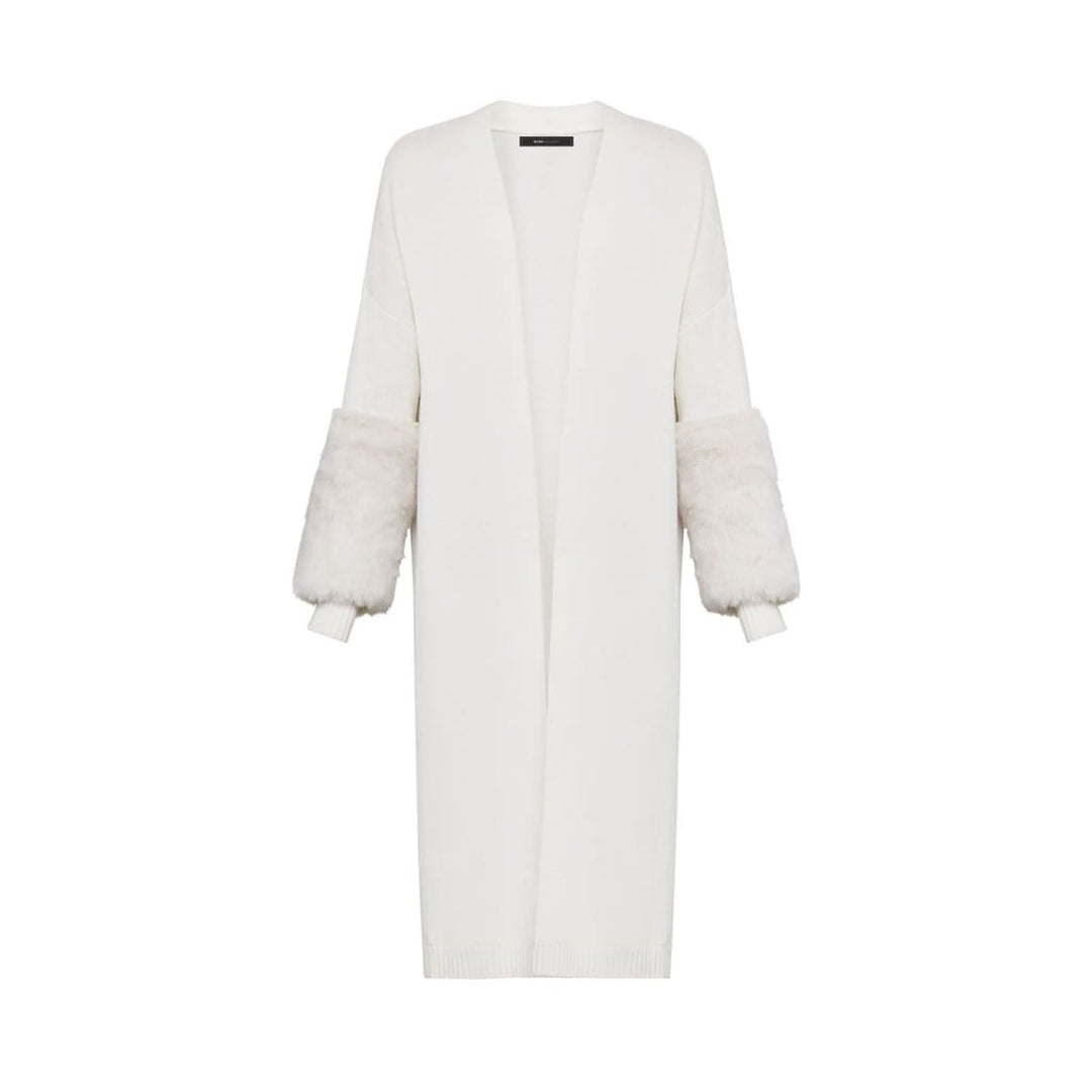 BCBGMAXAZRIA-Faux Fur-Trim Cardigan - Runway Catalog