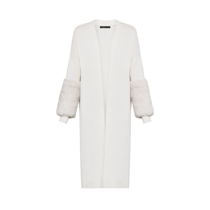 BCBGMAXAZRIA-Faux Fur-Trim Cardigan - Runway Catalog
