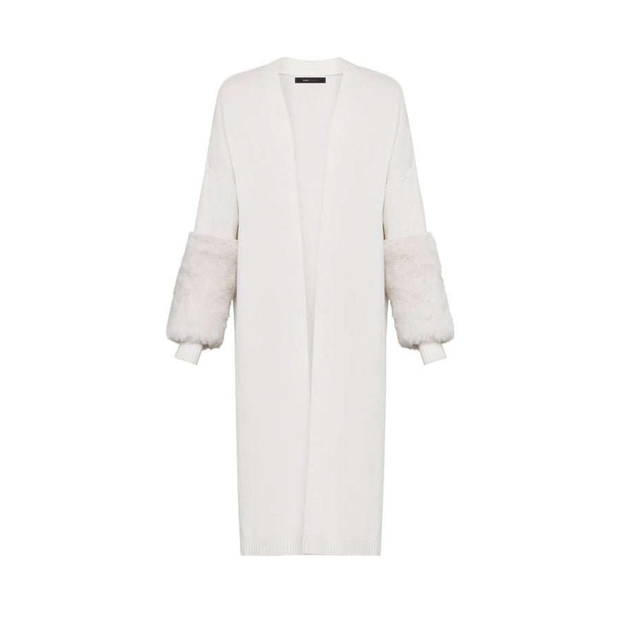 BCBGMAXAZRIA-Faux Fur-Trim Cardigan - Runway Catalog