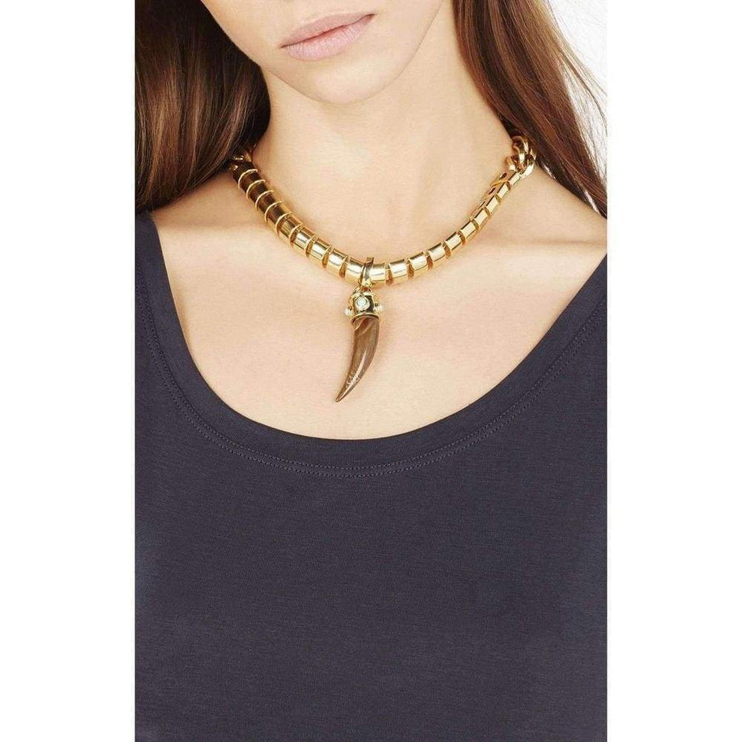 Faux-Horn Chain Necklace