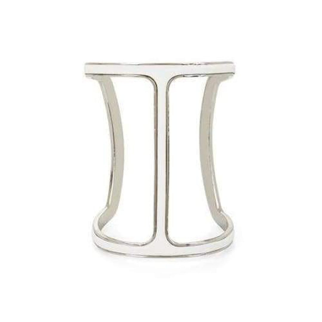 Faux-leather Covered Cutout Cuff Bracelet