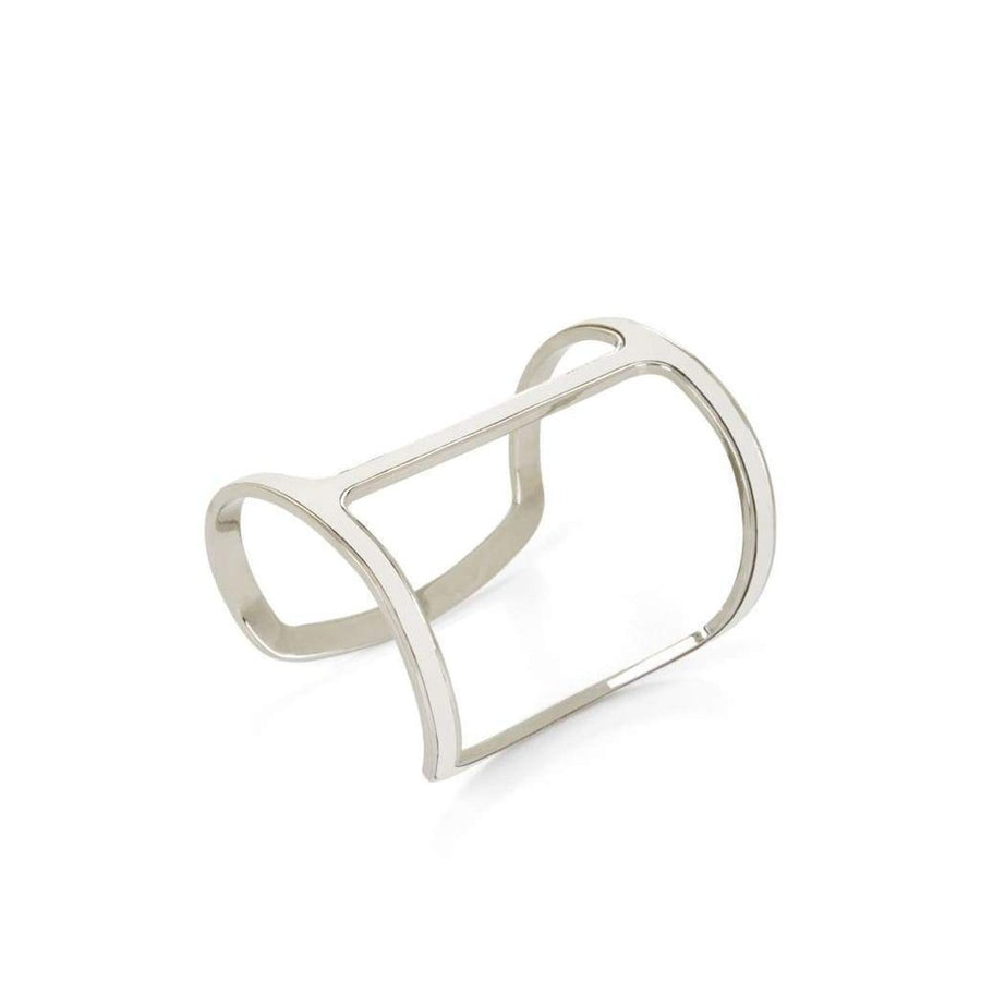 BCBGMAXAZRIA-Faux-leather Covered Cutout Cuff Bracelet - Runway Catalog