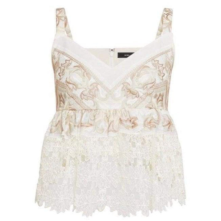 BCBGMAXAZRIA-Floral Embroidered Tank Top - Runway Catalog