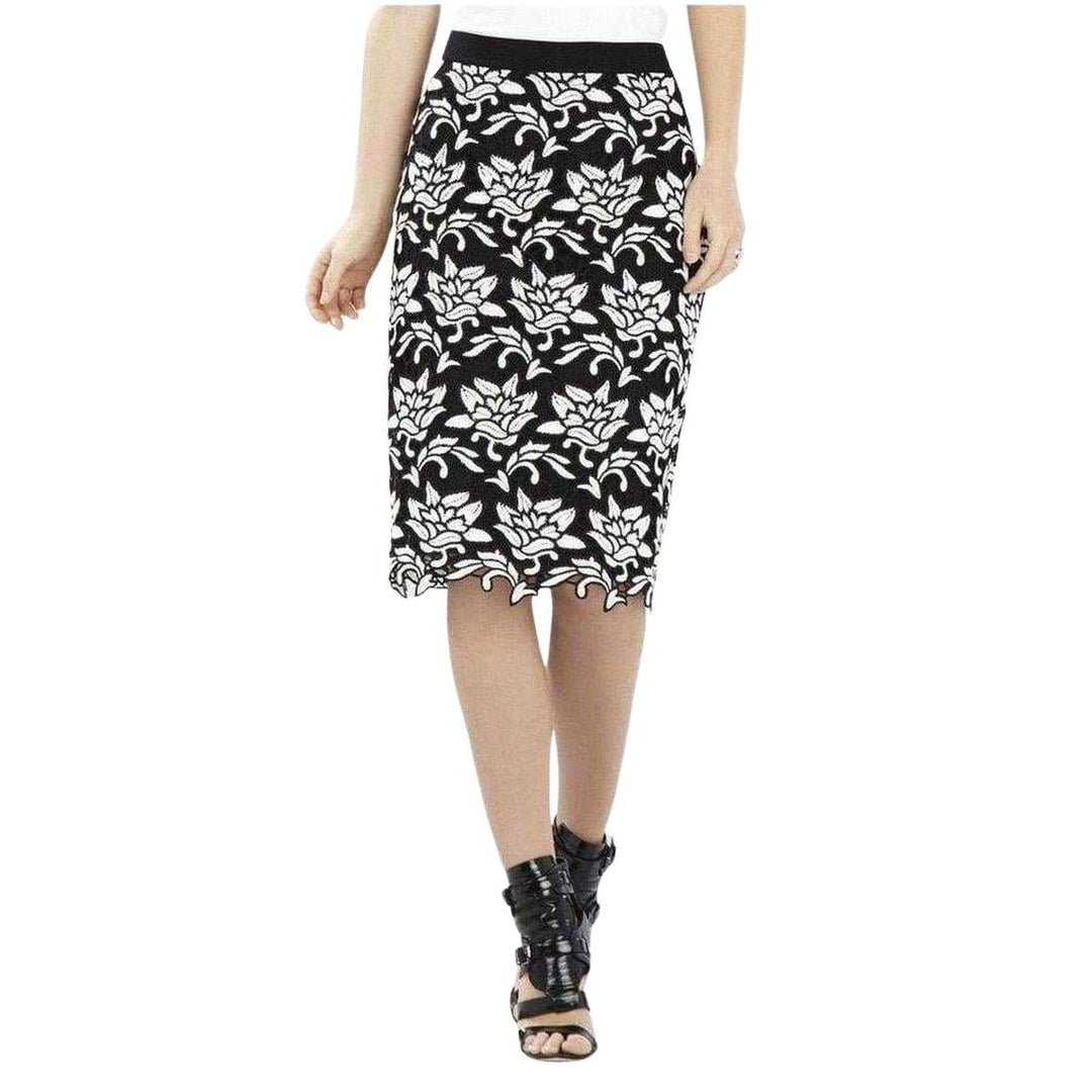 Floral Hem Pencil Skirt