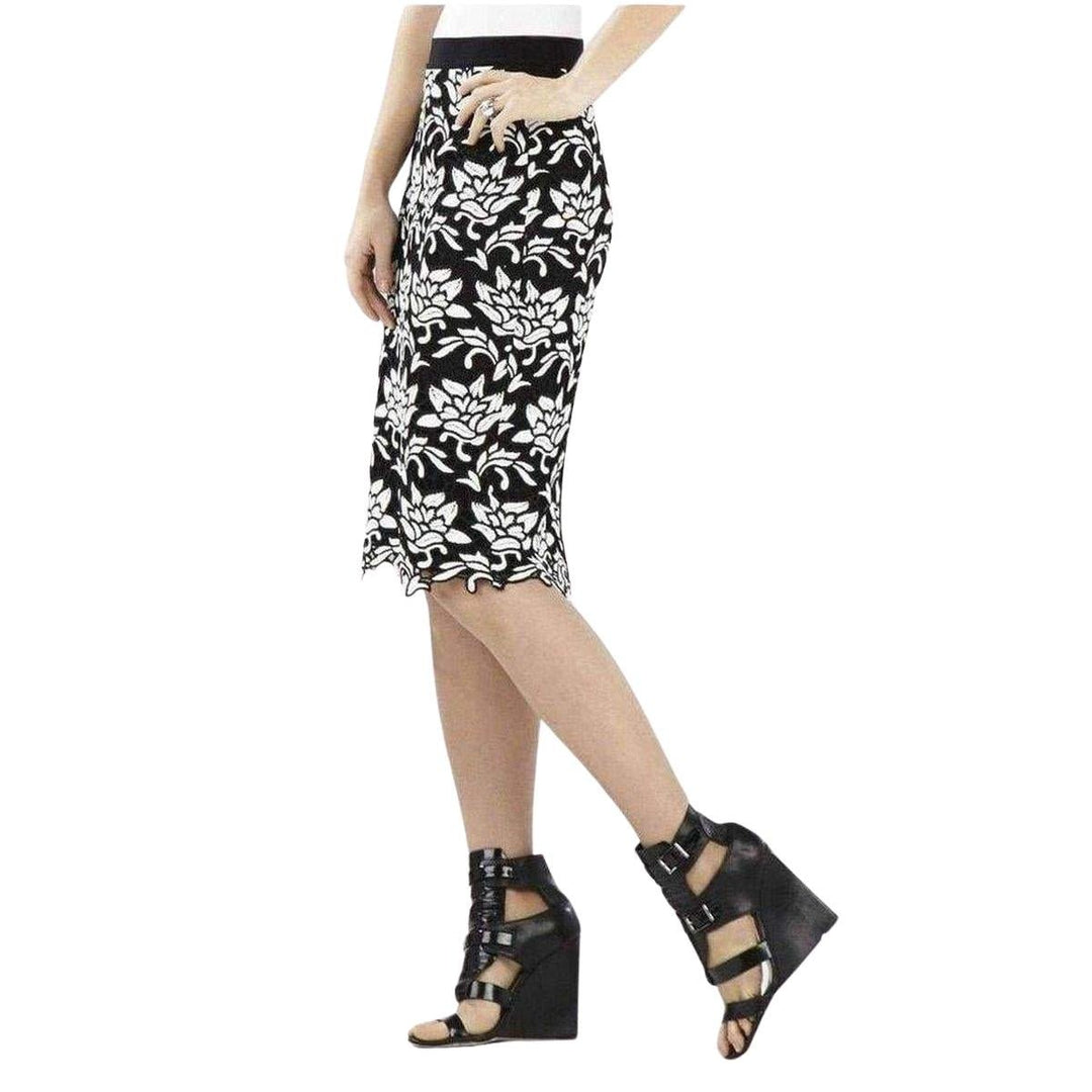 Floral Hem Pencil Skirt