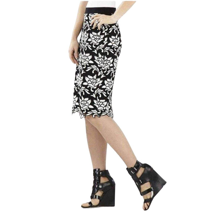 Floral Hem Pencil Skirt