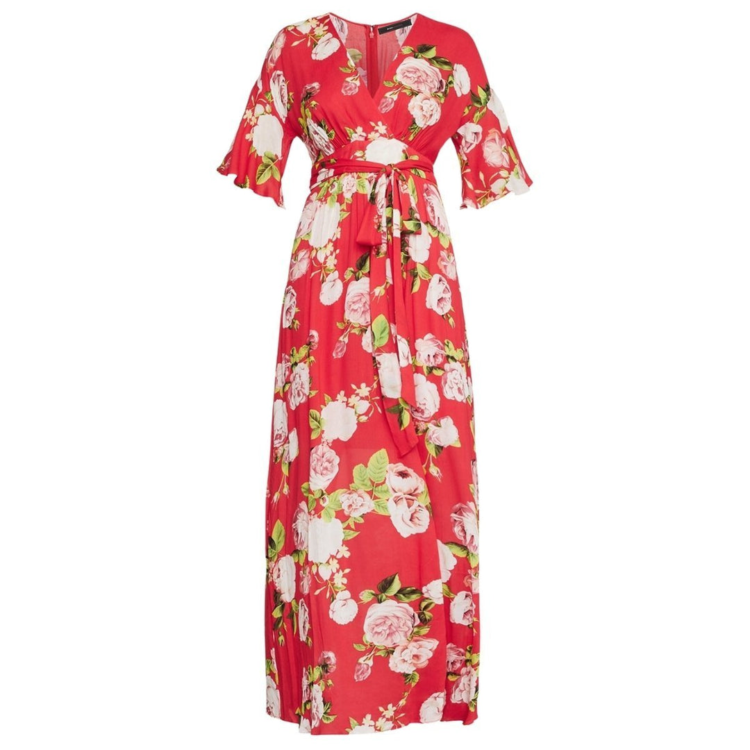 BCBGMAXAZRIA-Floral-Print Faux-Wrap Maxi Dress - Runway Catalog