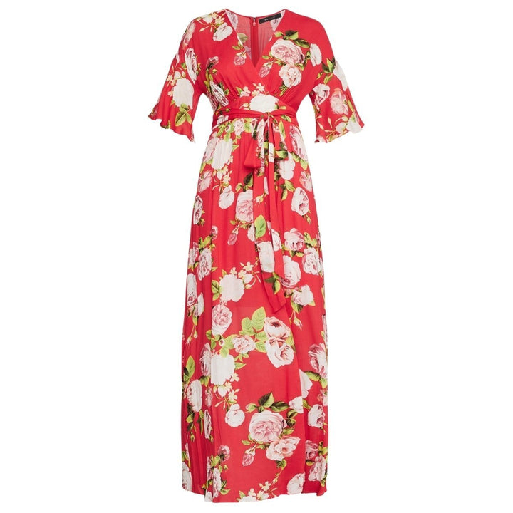BCBGMAXAZRIA-Floral-Print Faux-Wrap Maxi Dress - Runway Catalog