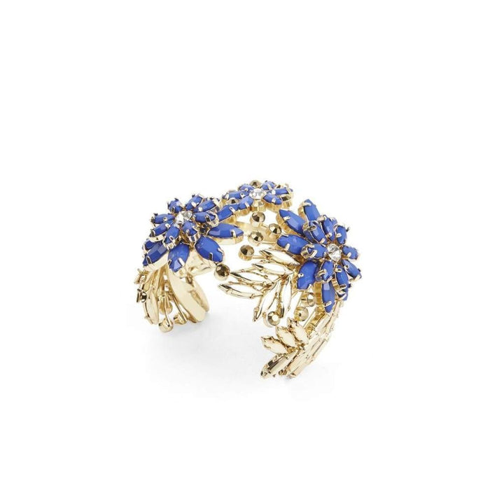 Floral Stone Cuff Bracelet