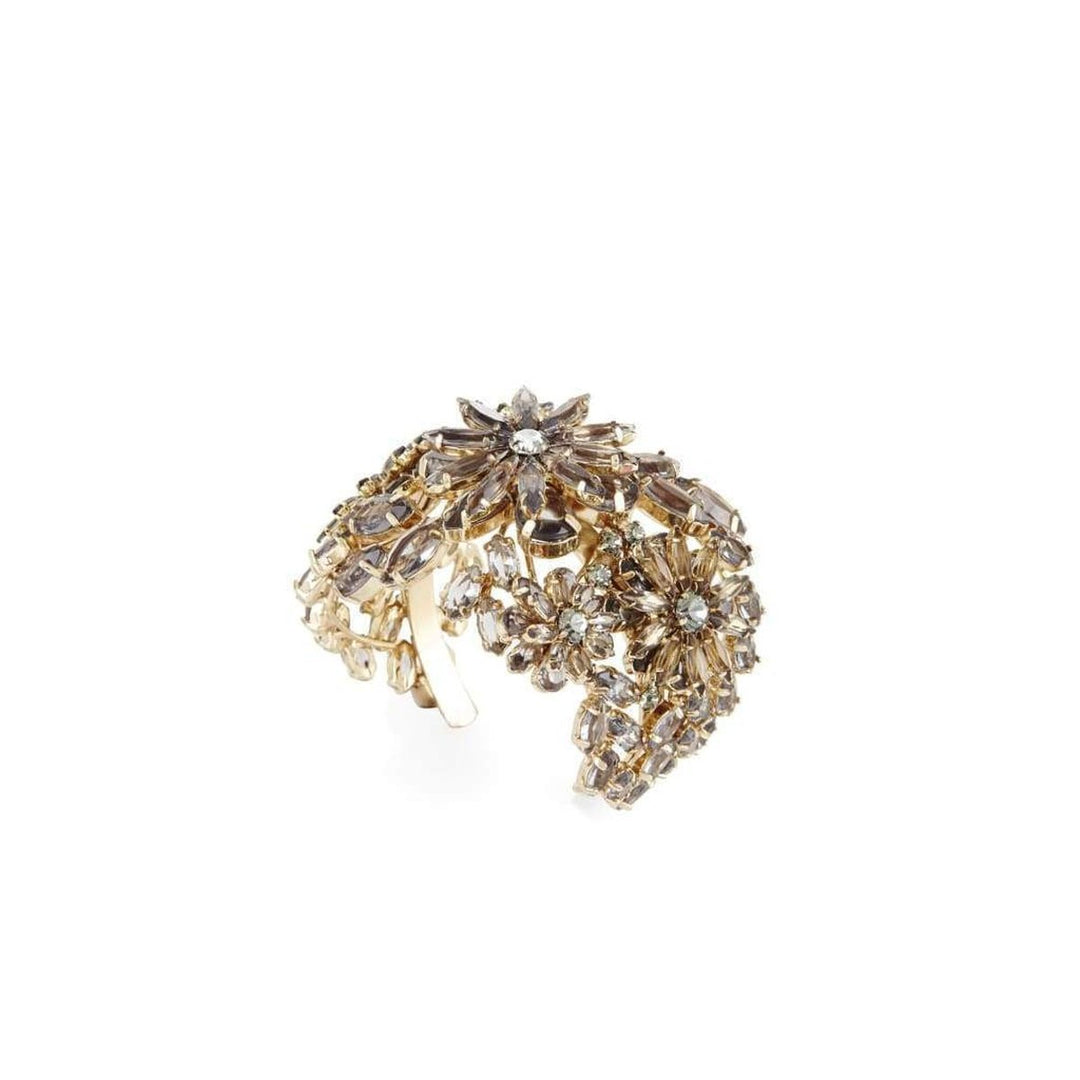Floral Stone Cuff Bracelet