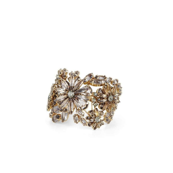 Floral Stone Cuff Bracelet