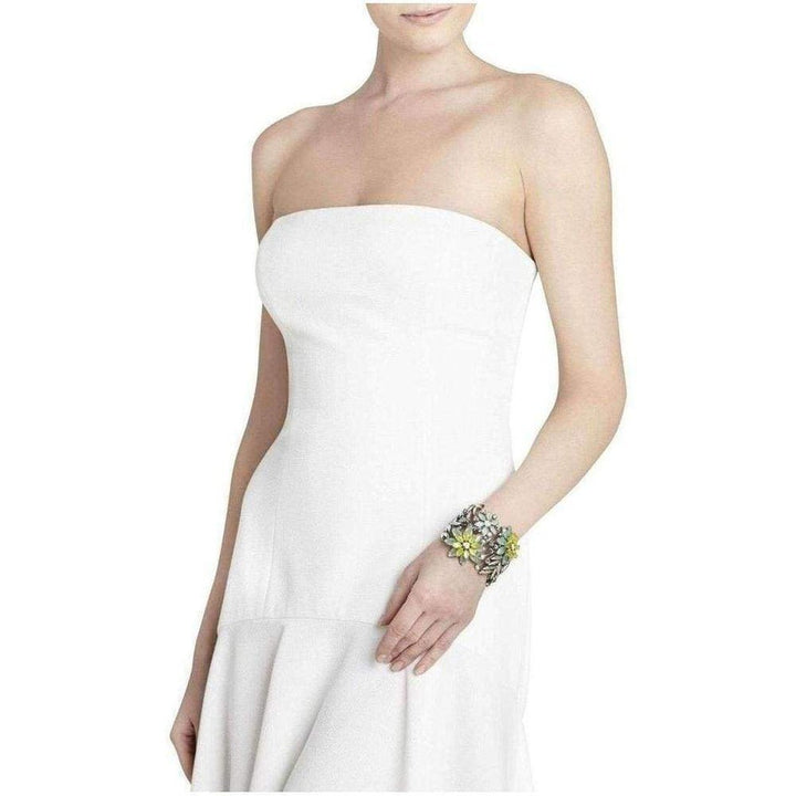 Floral Stone Cuff Bracelet