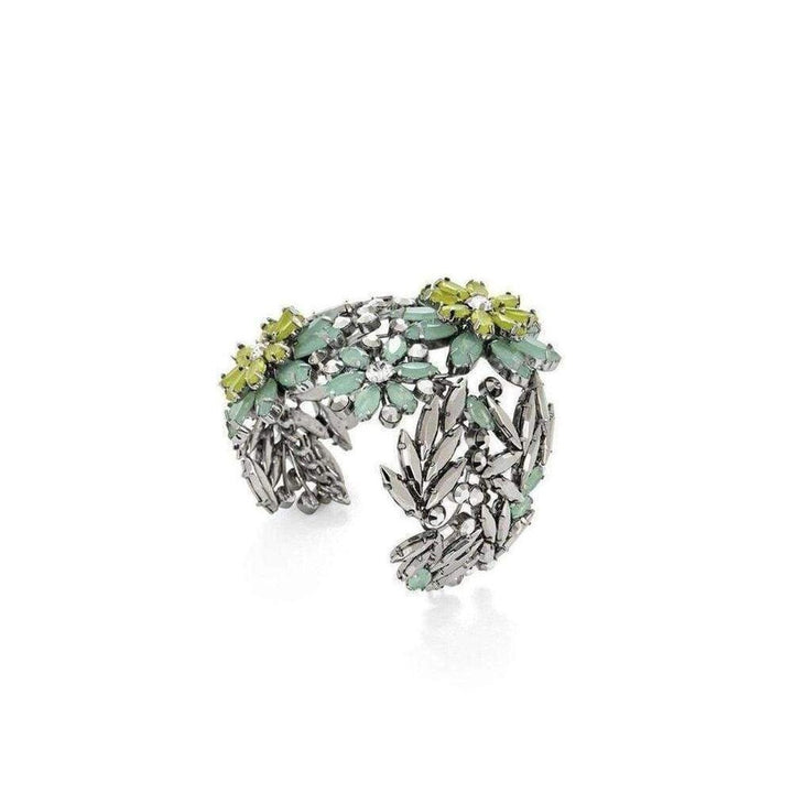BCBGMAXAZRIA-Floral Stone Cuff Bracelet - Runway Catalog