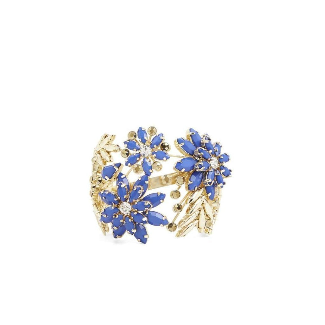 Floral Stone Cuff Bracelet
