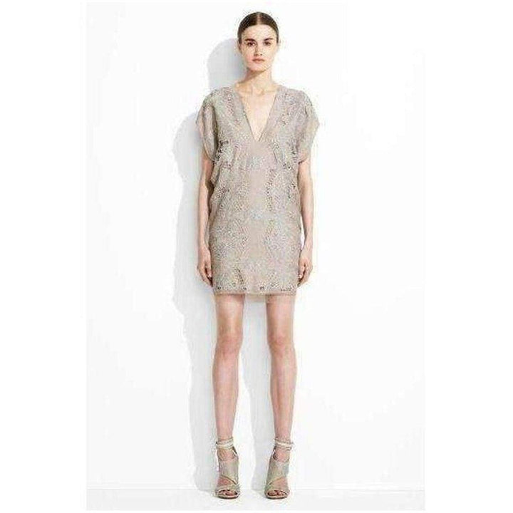 Freja Runway Organza Lace Beige Dress