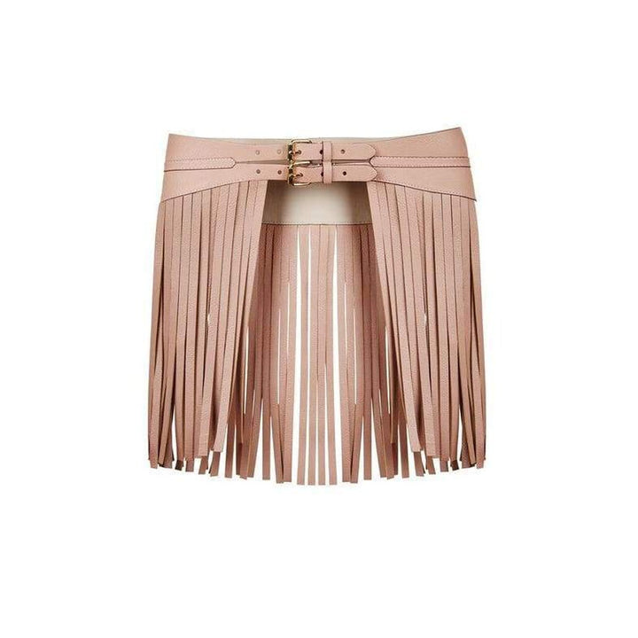 BCBGMAXAZRIA-Fringe Contour Waist Belt - Runway Catalog
