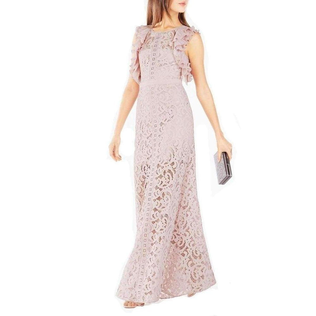 Geanna Lace Blocked Gown