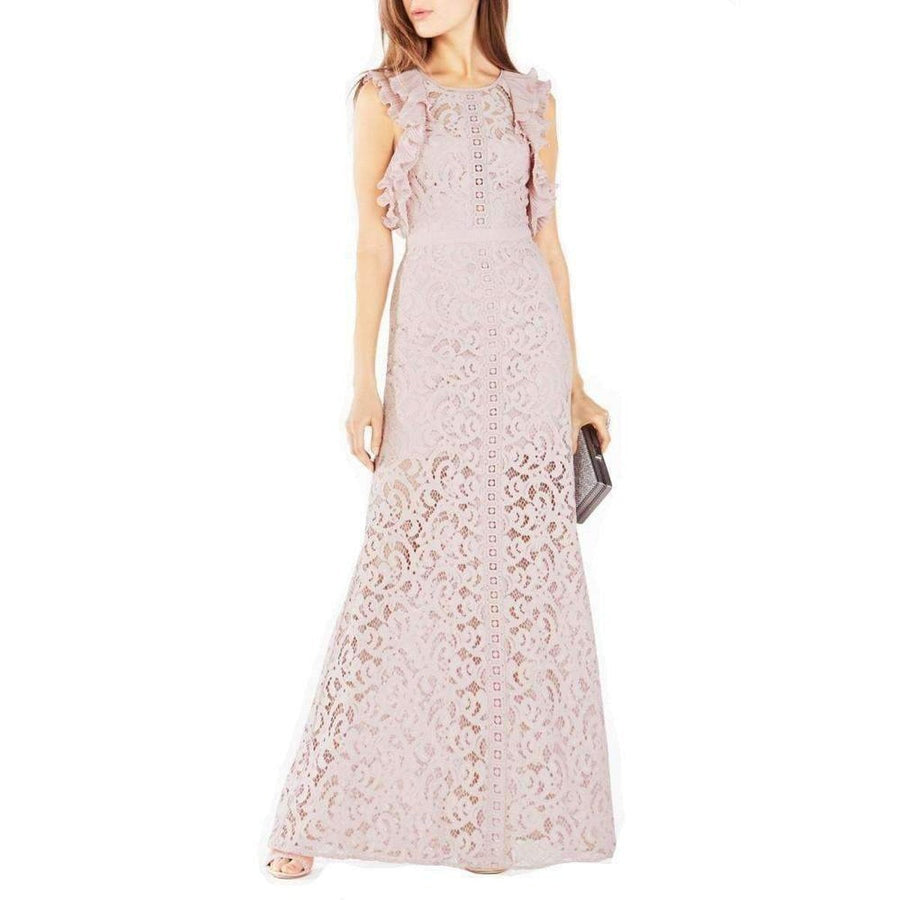 BCBGMAXAZRIA-Geanna Lace Blocked Gown - Runway Catalog