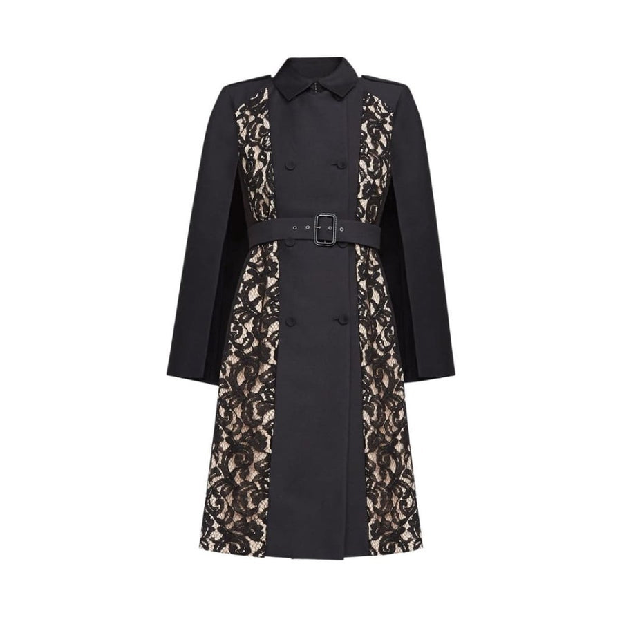 BCBGMAXAZRIA-Genevieve Lace Cape Dress - Runway Catalog