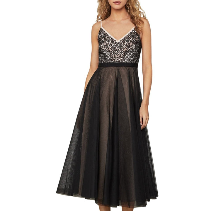 BCBGMAXAZRIA-Geometric Floral Dress - Runway Catalog