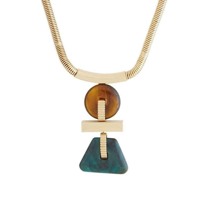 BCBGMAXAZRIA-Geometric Plate Necklace - Runway Catalog