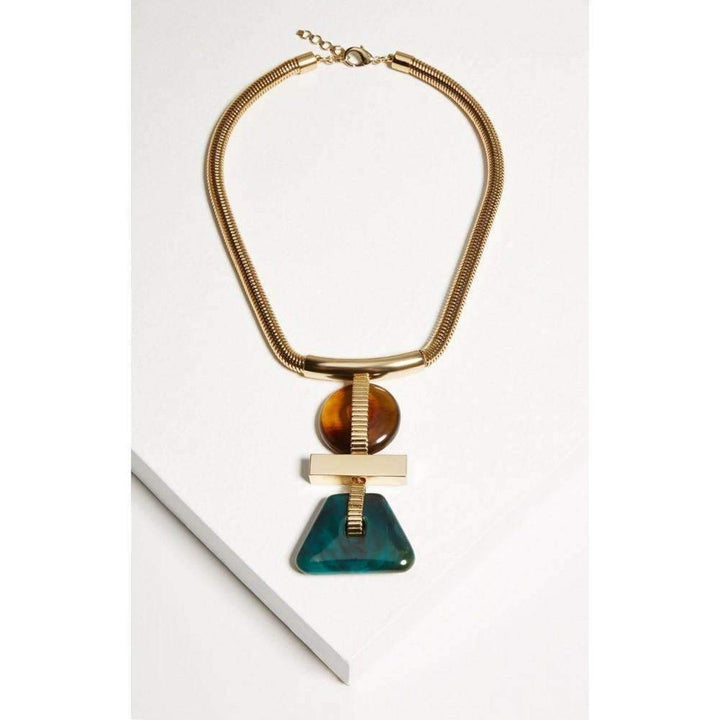 Geometric Plate Necklace