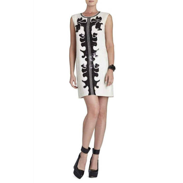 Geri Sequin Motif Shift Dress