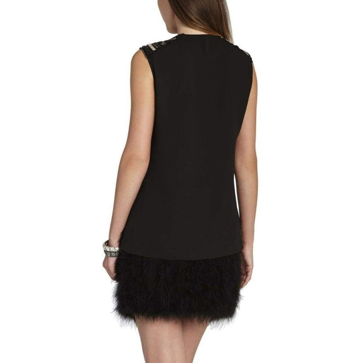 Gisele Front Draped Sleeveless Beaded Blouse