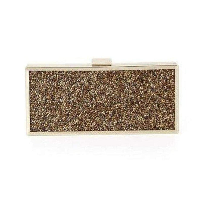 Gold Ariana Rock Crystal Hard Clutch