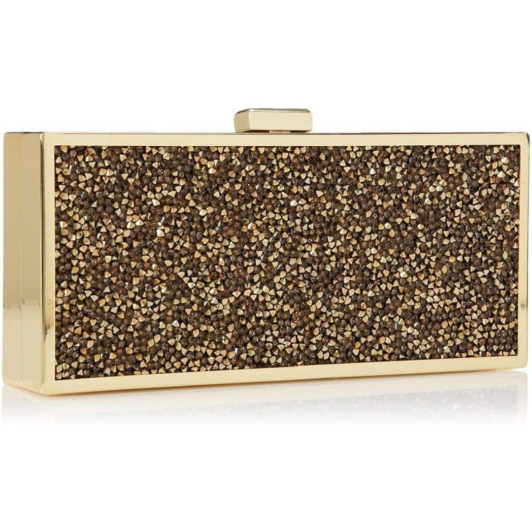 Gold Ariana Rock Crystal Hard Clutch