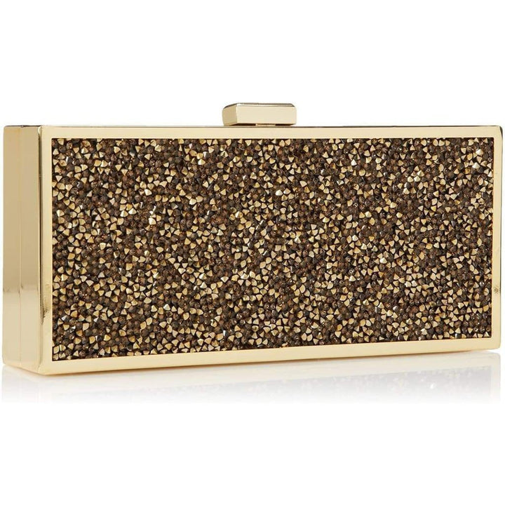 Gold Ariana Rock Crystal Hard Clutch